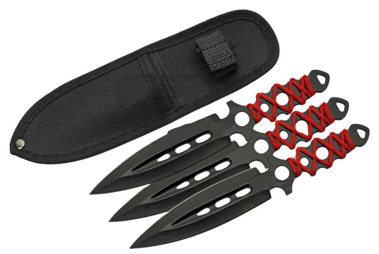 3PC 7.5" RED THROWING SET