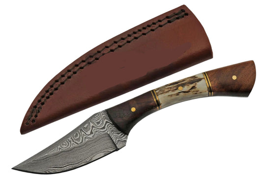 7” PATCH STAG/WOOD KNIFE