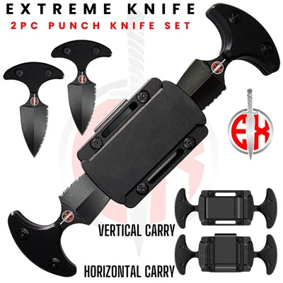 Extreme Knife push Dagger Set -Black