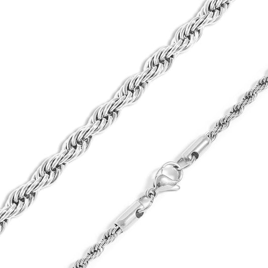 24" 4mm Rope Chain Necklace