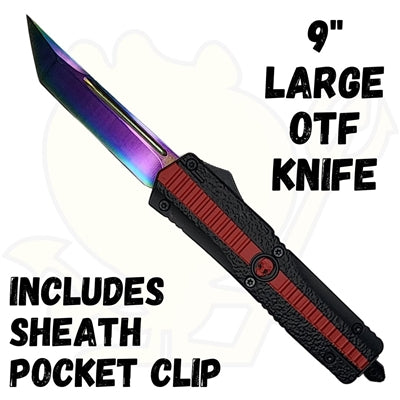 Alien Red OTF Knife Large 9"