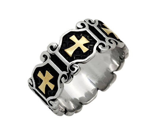 Gold Crosses Around Ring