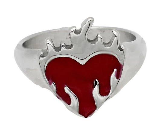 Heart on fire Ring