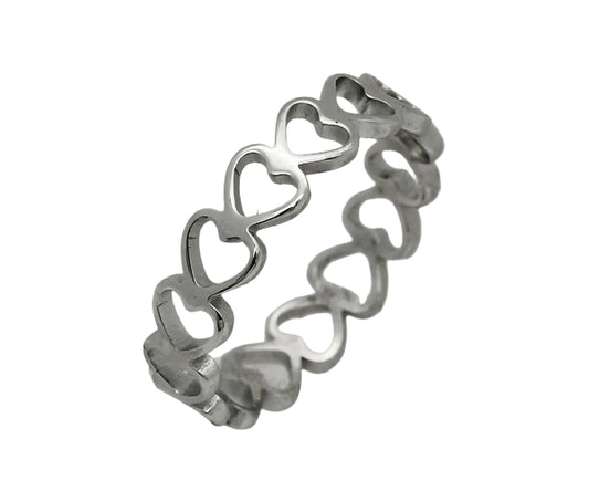 Hearts in a Row Ring #9