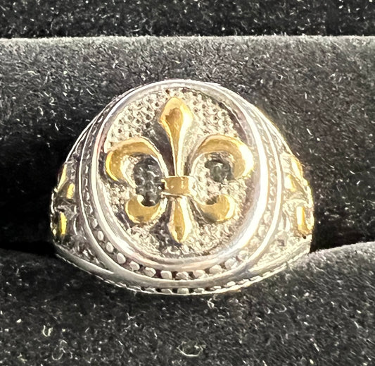Round Fleur De Lis Ring
