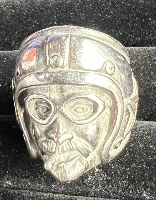 Old School Biker with Cig ring