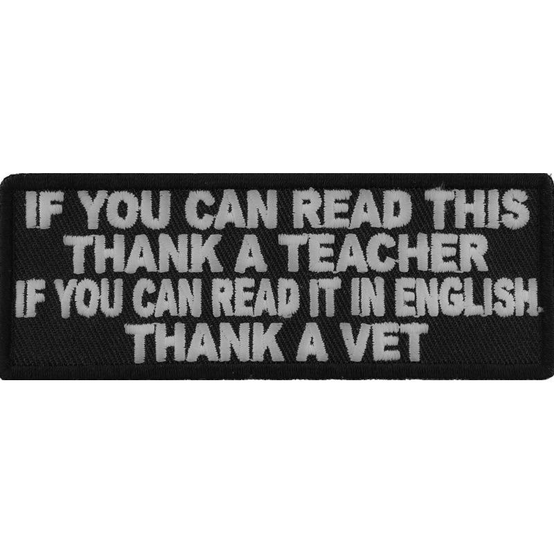 P#3049- If you can read this, thank a teacher if you can read it in English, thank a vet