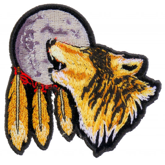 P#3102- Dreamcatcher with moon and wolf howling