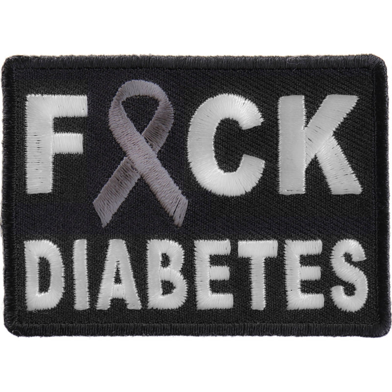 P#3132- FCK Diabetes Gray Ribbon Patch