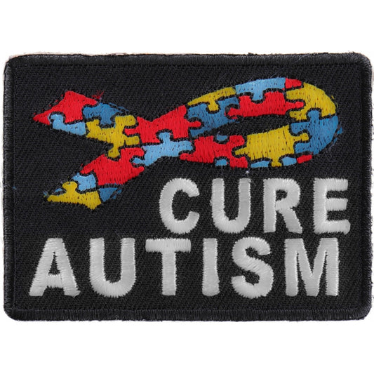 P#3136- Cure Autism Patch puzzle ribbon