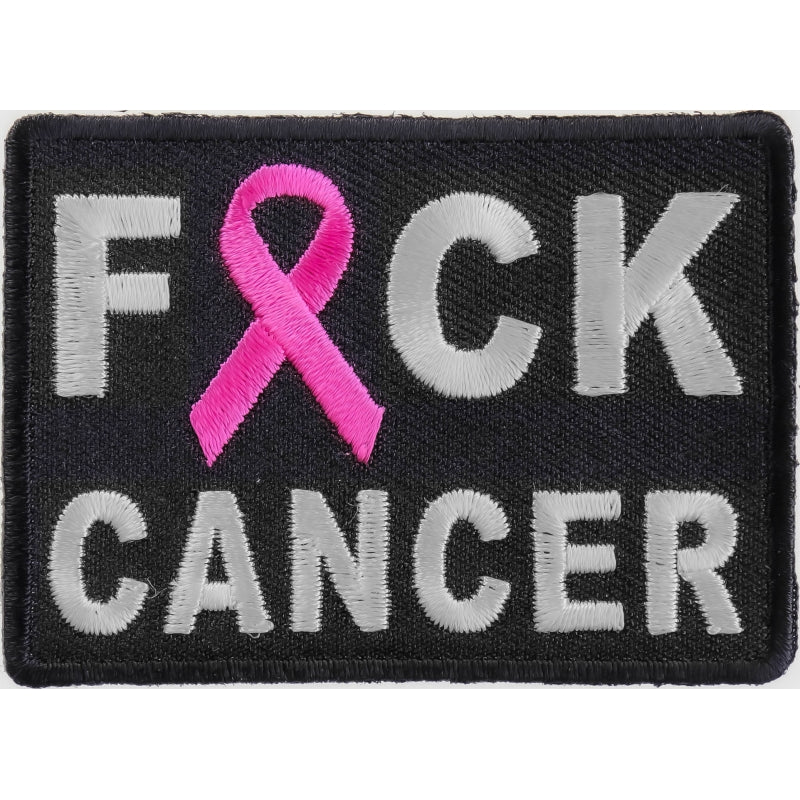 P#3069- "Fuck" FCK cancer pink ribbon patch