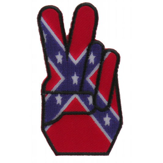 P#3173- Rebel flag on hand making peace