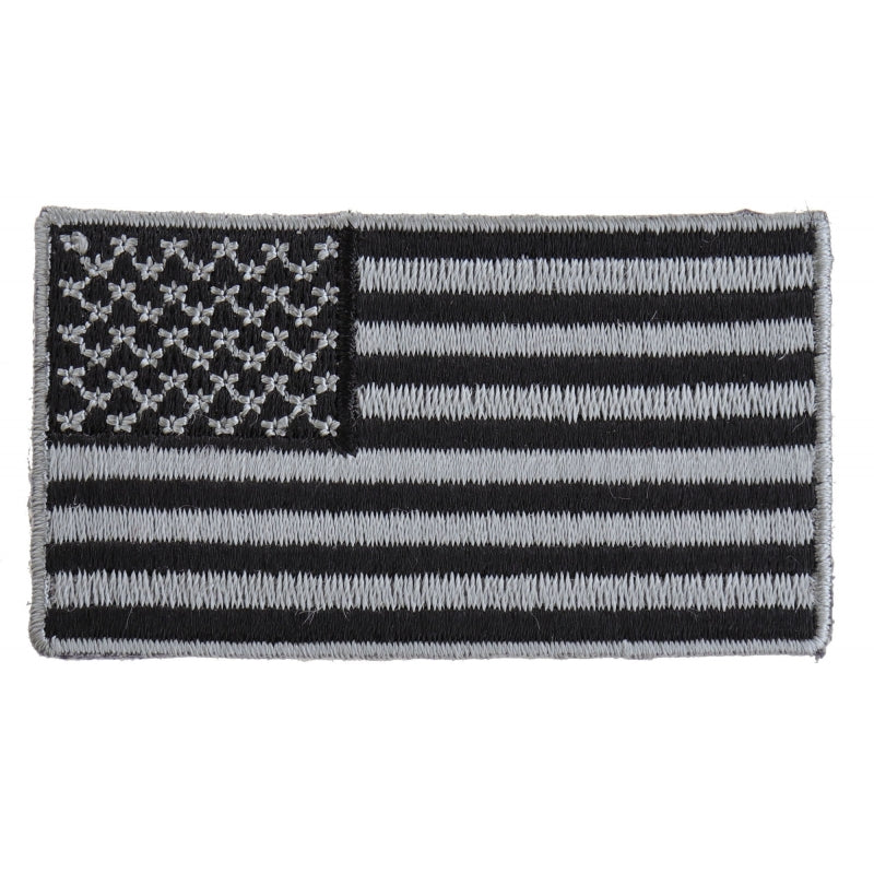 P#3047A- US Flag Patch Black and Gray