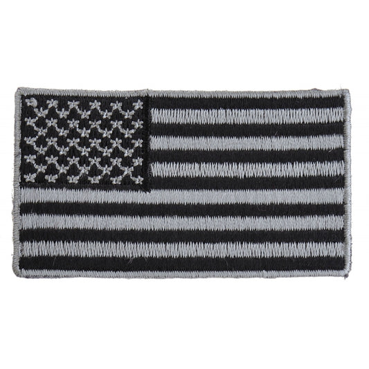 P#3047A- US Flag Patch Black and Gray