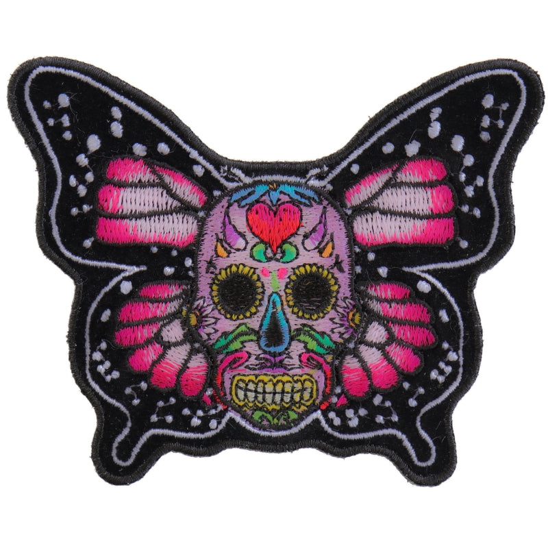 P#3229- Butterfly with pink sugar, skull and Center