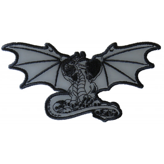 P#3260B- dragon With Wings  Reflective - grey