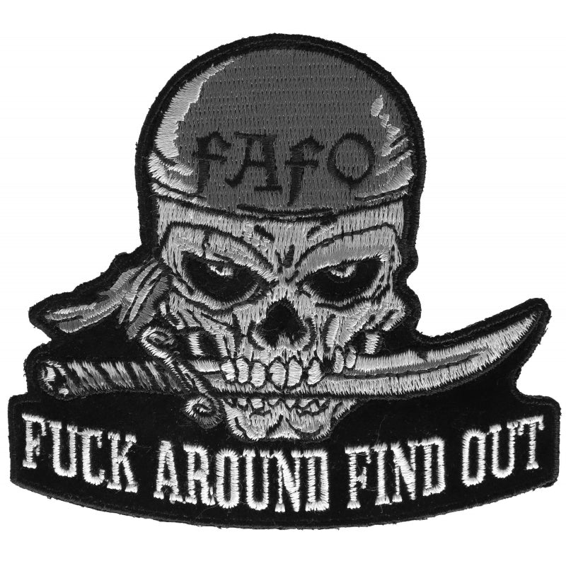 P#3300- FAFO fuck around find out skull with blade