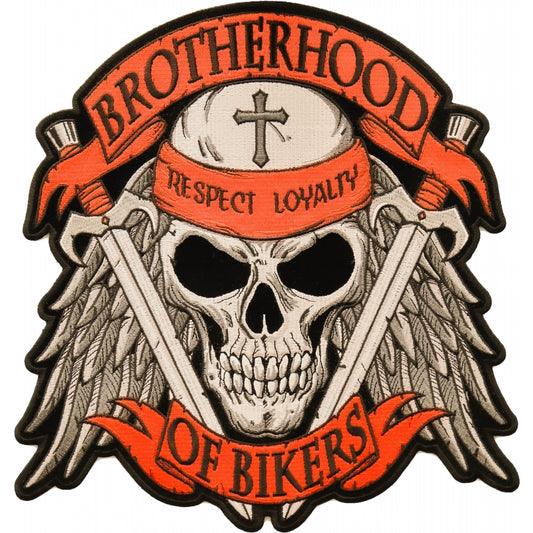 BP#009- Brotherhood of Bikers Patch Respect and Loyalty Skull