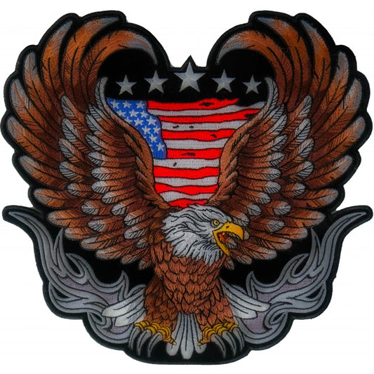 BP#008- American Flag Eagle Patch