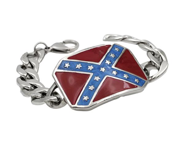 Rebel Flag badge bracelet