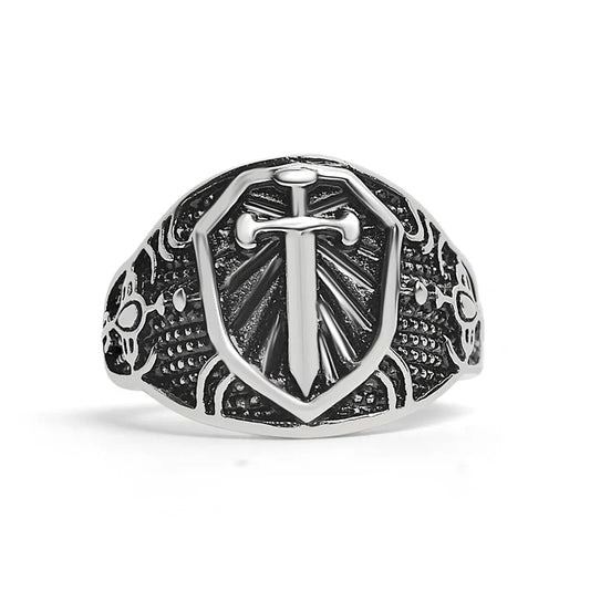 Medieval Sword and Shield ring