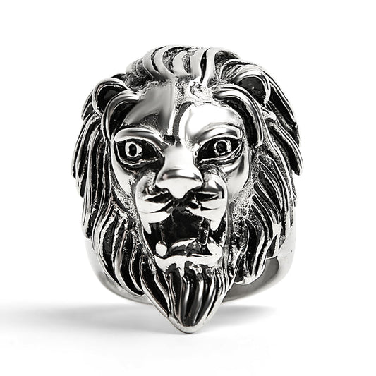 Roaring Lion Head Ring