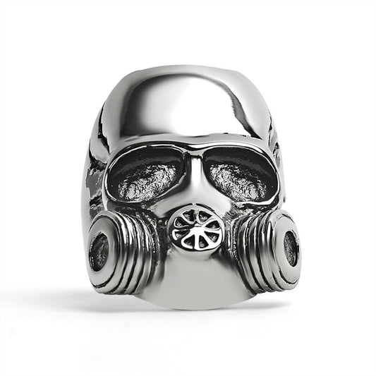 Gas Mask Skull Ring