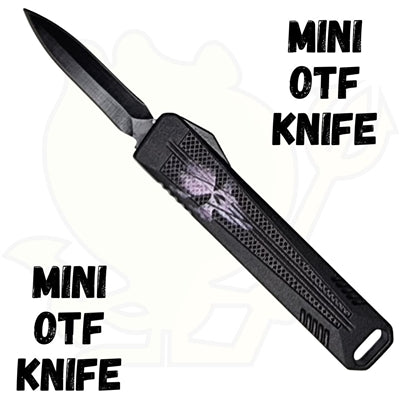 Black Skull Mini OTF Knife