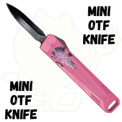 Pink Skull Mini OTF Knife