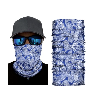 FLORAL BLUE PAISLEY SEAMLESS TUBE