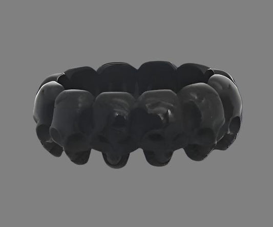 Black Skull band Ring