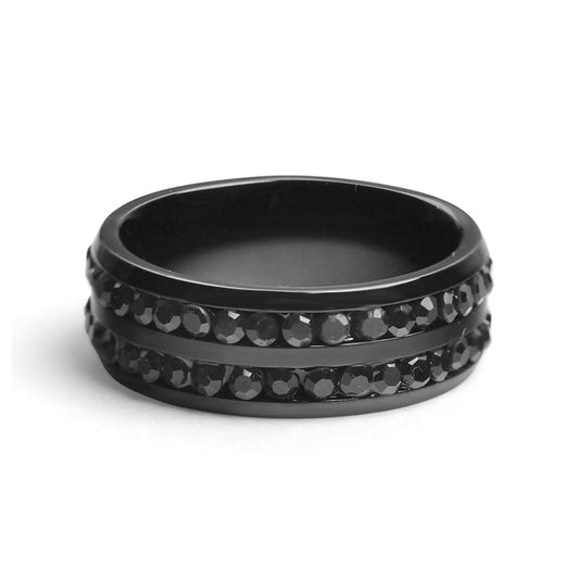 black CZ stones Ring