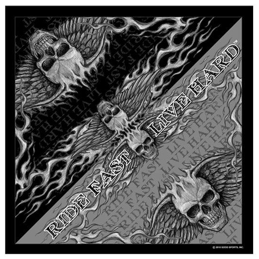 Ride Fast Live Hard skulls