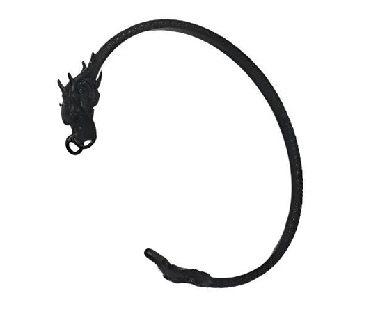 Black dragon Head bangle bracelet, Stainless Steel