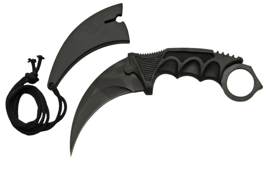 7.5" BLACK KARAMBIT KNIFE