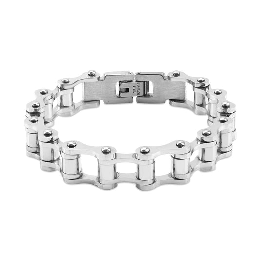 Stainless Steel Bike Chain Bracelet 10mm x 8"