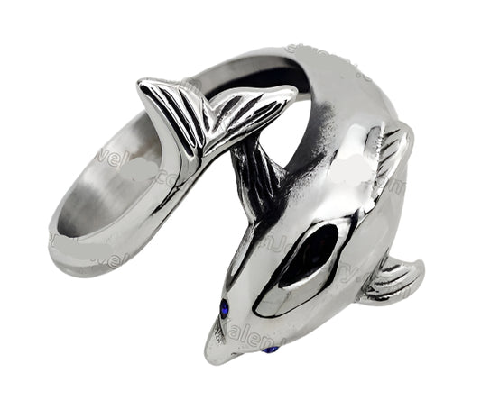 Dolphin wrap ring #10