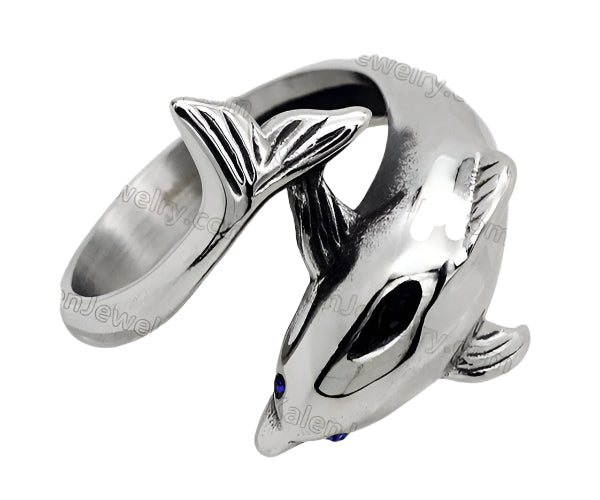Dolphin wrap ring #8