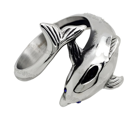 Dolphin wrap ring #9