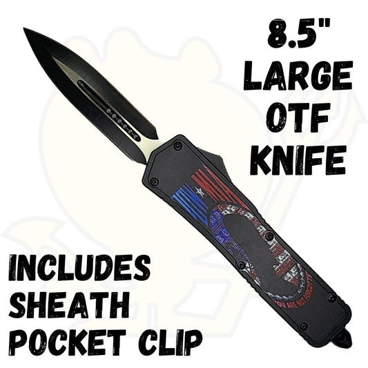 POW MIA OTF Knife Large 8.5"