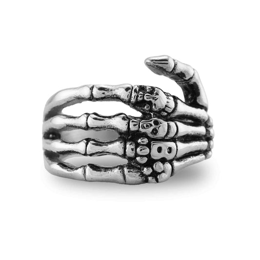 Detailed Skeleton Hand Ring