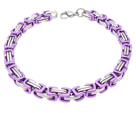 Purple Steel woven bracelet