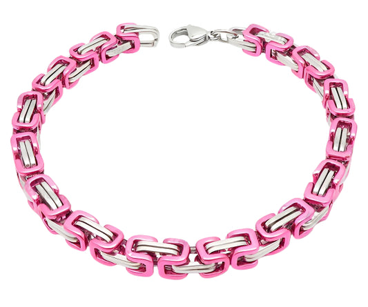 Pink Byzantine bracelet