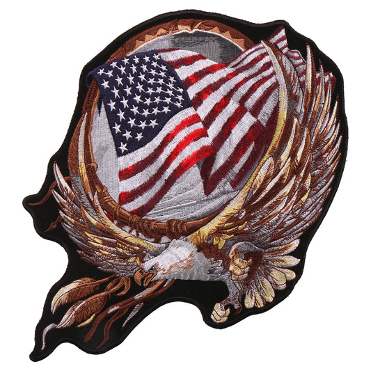 USA flag and eagle hoop patch