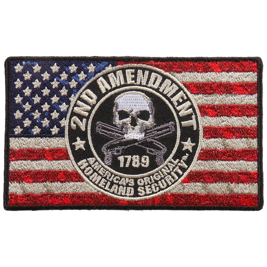 P#6085 - 2nd amend ment USA flag patch