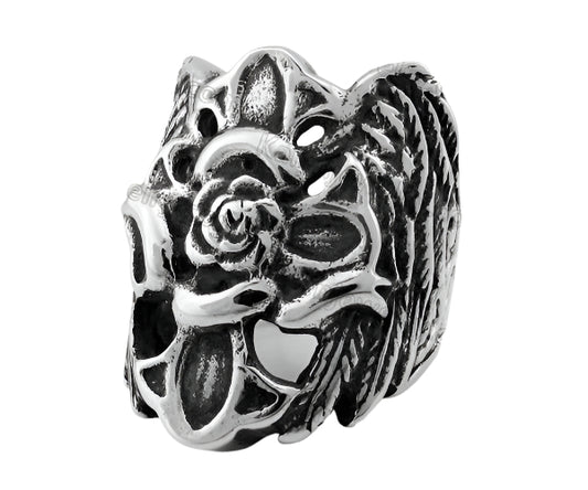 Rose and cross ring #10