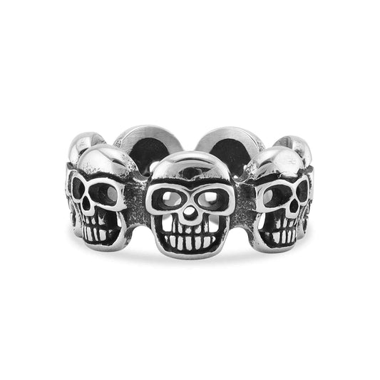 Polished Multi Skull Ring