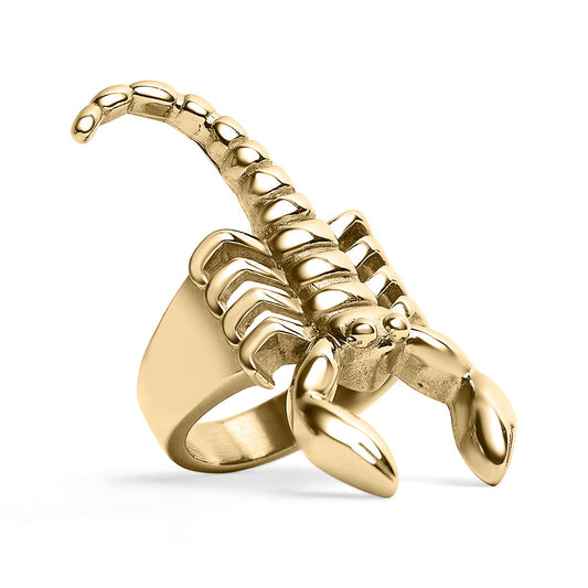 Gold Plated scorpion men's ring