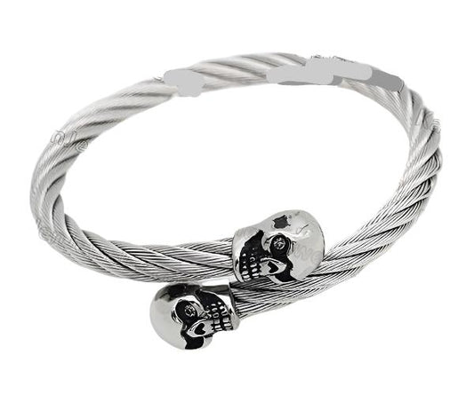 Skull bracelet, single spring