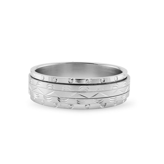 Pattern Groove Center Spinner ring